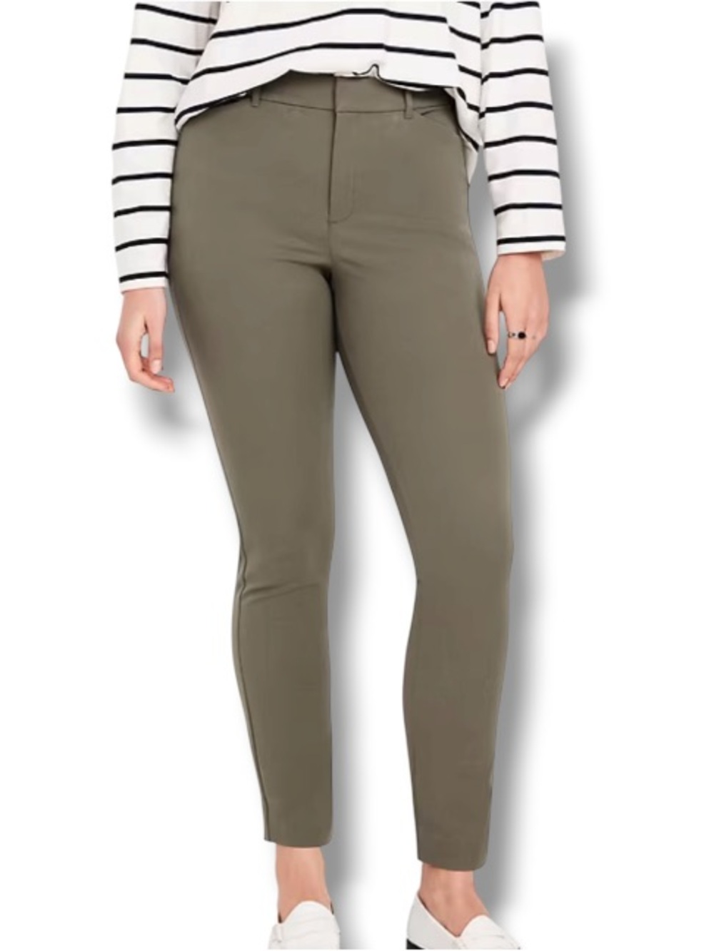 Old Navy Women’s Olive Green High-Waisted Pixie Skinny Ankle Pant